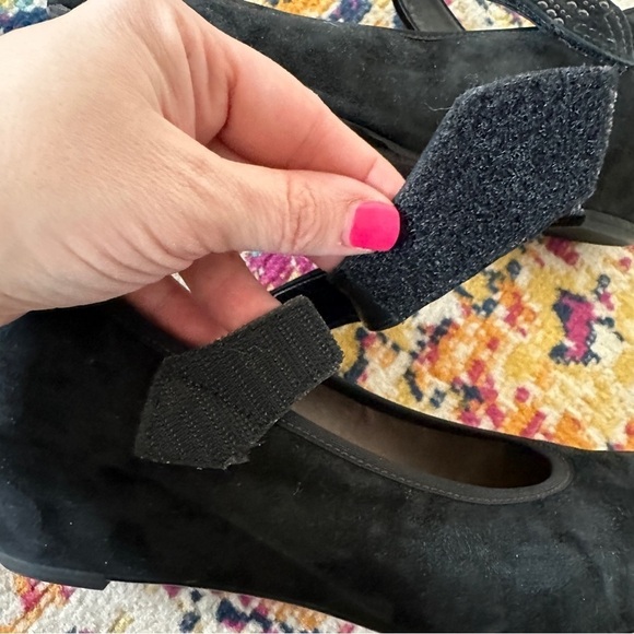 Garbor Suede Mary Jane Wedge Shoe with Jeweled Strap 9.5 US 7.5 UK - Picture 5 of 13